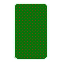 Mini Red Dots On Christmas Green Memory Card Reader by PodArtist