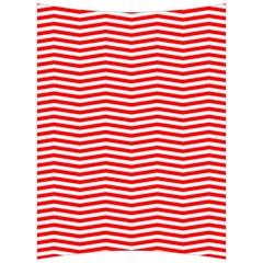 Christmas Red And White Chevron Stripes Back Support Cushion by PodArtist