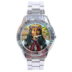 Apache Tribe Warrior Chiricahua Apache Tribe Stainless Steel Analogue Watch by allthingseveryone