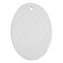 Light Chevron Oval Ornament (two Sides) by jumpercat