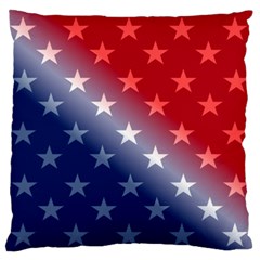 America Patriotic Red White Blue Large Flano Cushion Case (one Side) by BangZart