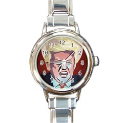 Donald Trump Pop Art President Usa Round Italian Charm Watch by BangZart