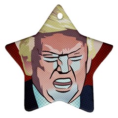 Donald Trump Pop Art President Usa Ornament (star) by BangZart