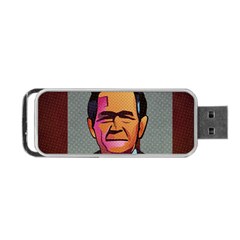 George W Bush Pop Art President Usa Portable Usb Flash (one Side) by BangZart