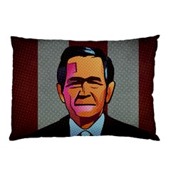George W Bush Pop Art President Usa Pillow Case by BangZart