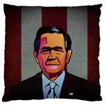 George W Bush Pop Art President Usa Large Flano Cushion Case (One Side) Front