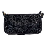 Black Abstract Structure Pattern Shoulder Clutch Bags Front