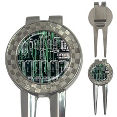 Printed Circuit Board Circuits 3-in-1 Golf Divots by Celenk