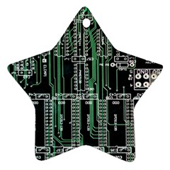 Printed Circuit Board Circuits Star Ornament (two Sides) by Celenk
