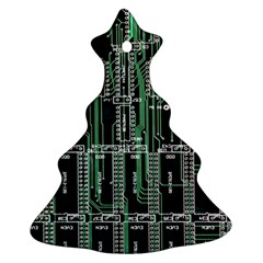 Printed Circuit Board Circuits Christmas Tree Ornament (two Sides) by Celenk