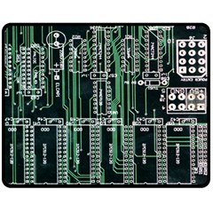 Printed Circuit Board Circuits Double Sided Fleece Blanket (medium)  by Celenk