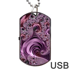 Abstract Art Fractal Dog Tag Usb Flash (one Side) by Celenk