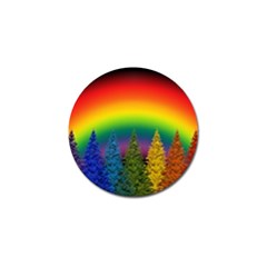 Christmas Colorful Rainbow Colors Golf Ball Marker by Celenk