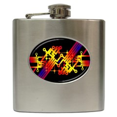 Board Conductors Circuits Hip Flask (6 Oz) by Celenk