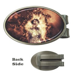 Science Fiction Teleportation Money Clips (oval)  by Celenk