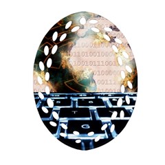 Ransomware Cyber Crime Security Oval Filigree Ornament (two Sides) by Celenk