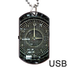 Time Machine Science Fiction Future Dog Tag Usb Flash (two Sides) by Celenk