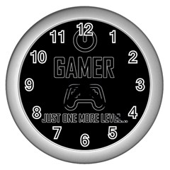 Gamer Wall Clocks (silver)  by Valentinaart