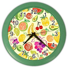 Seamless Pattern Desktop Decoration Color Wall Clocks by Nexatart