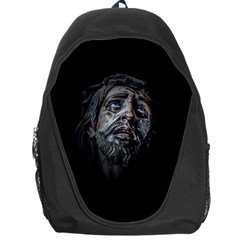 Jesuschrist Face Dark Poster Backpack Bag by dflcprints