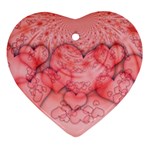 Heart Love Friendly Pattern Heart Ornament (Two Sides) Back