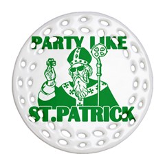  St  Patricks Day  Ornament (round Filigree) by Valentinaart