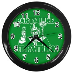  St  Patricks Day  Wall Clocks (black) by Valentinaart