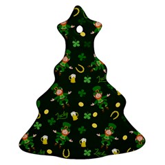 St Patricks Day Pattern Ornament (christmas Tree)  by Valentinaart