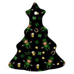 St Patricks Day Pattern Christmas Tree Ornament (two Sides) by Valentinaart