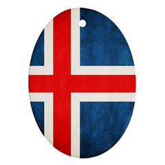 Iceland Flag Ornament (oval) by Valentinaart
