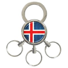 Iceland Flag 3-ring Key Chains by Valentinaart