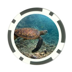 Sea Turtle 3 Poker Chip Card Guard by trendistuff