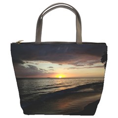 Sunset On Rincon Puerto Rico Bucket Bags by StarvingArtisan