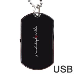 Proud Deplorable Maga Women For Trump With Heart And Handwritten Text Dog Tag Usb Flash (two Sides) by snek