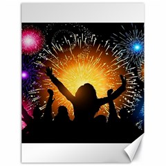 Celebration Night Sky With Fireworks In Various Colors Canvas 18  X 24   by Sapixe