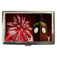 Fireworks Explode Behind The Houses Of Parliament And Big Ben On The River Thames During New Year’s Cigarette Money Cases by Sapixe