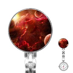 Space Red Stainless Steel Nurses Watch by Sapixe