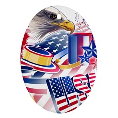 United States Of America Usa  Images Independence Day Oval Ornament (two Sides) by Sapixe