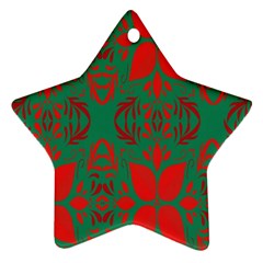 Christmas Background Star Ornament (two Sides) by Sapixe