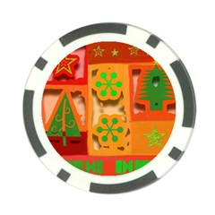 Christmas Design Seamless Pattern Poker Chip Card Guard by Sapixe