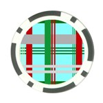 Christmas Plaid Backgrounds Plaid Poker Chip Card Guard (10 pack) Front
