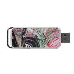 Lady With Lillies Portable Usb Flash (one Side) by bestdesignintheworld