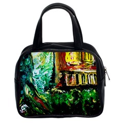 Old Tree And House With An Arch 5 Classic Handbags (2 Sides) by bestdesignintheworld