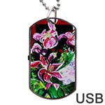 Lilac And Lillies 3 Dog Tag USB Flash (Two Sides) Front