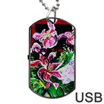 Lilac And Lillies 3 Dog Tag USB Flash (Two Sides) Back