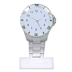 Alice Blue White Kisses In English Country Garden Plastic Nurses Watch by PodArtist