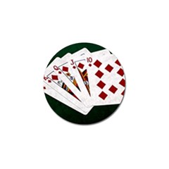 Poker Hands   Royal Flush Diamonds Golf Ball Marker by FunnyCow