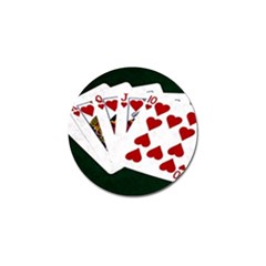 Poker Hands   Royal Flush Hearts Golf Ball Marker by FunnyCow