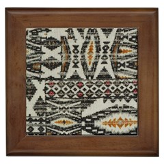 Fabric Textile Abstract Pattern Framed Tiles by Nexatart