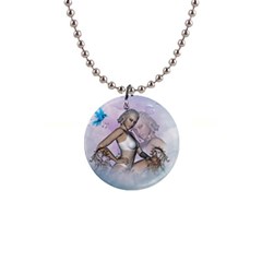 Fairy In The Sky With Fantasy Bird Button Necklaces by FantasyWorld7